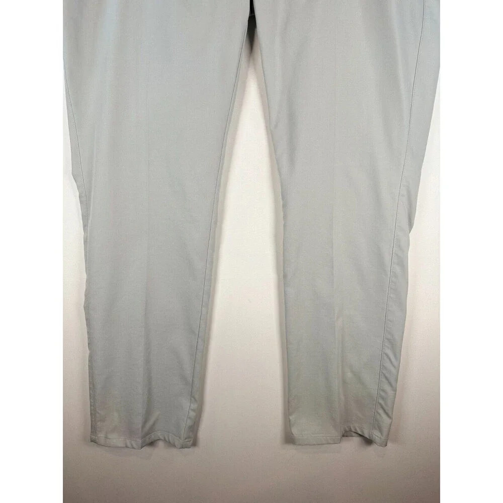 Peter Millar Mens Pants Gray Chino Straight Crown Performance Golf Size 42x32 - Picture 4 of 12